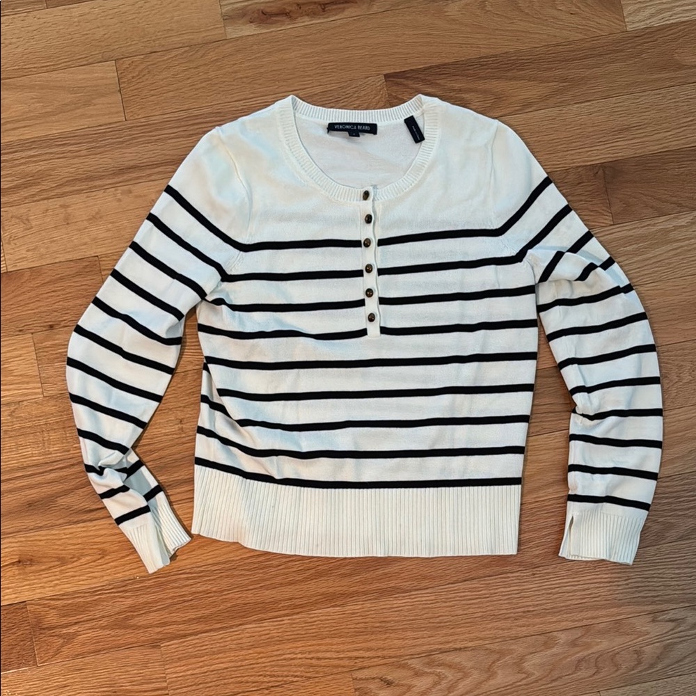 Striped Black and White Women's Top